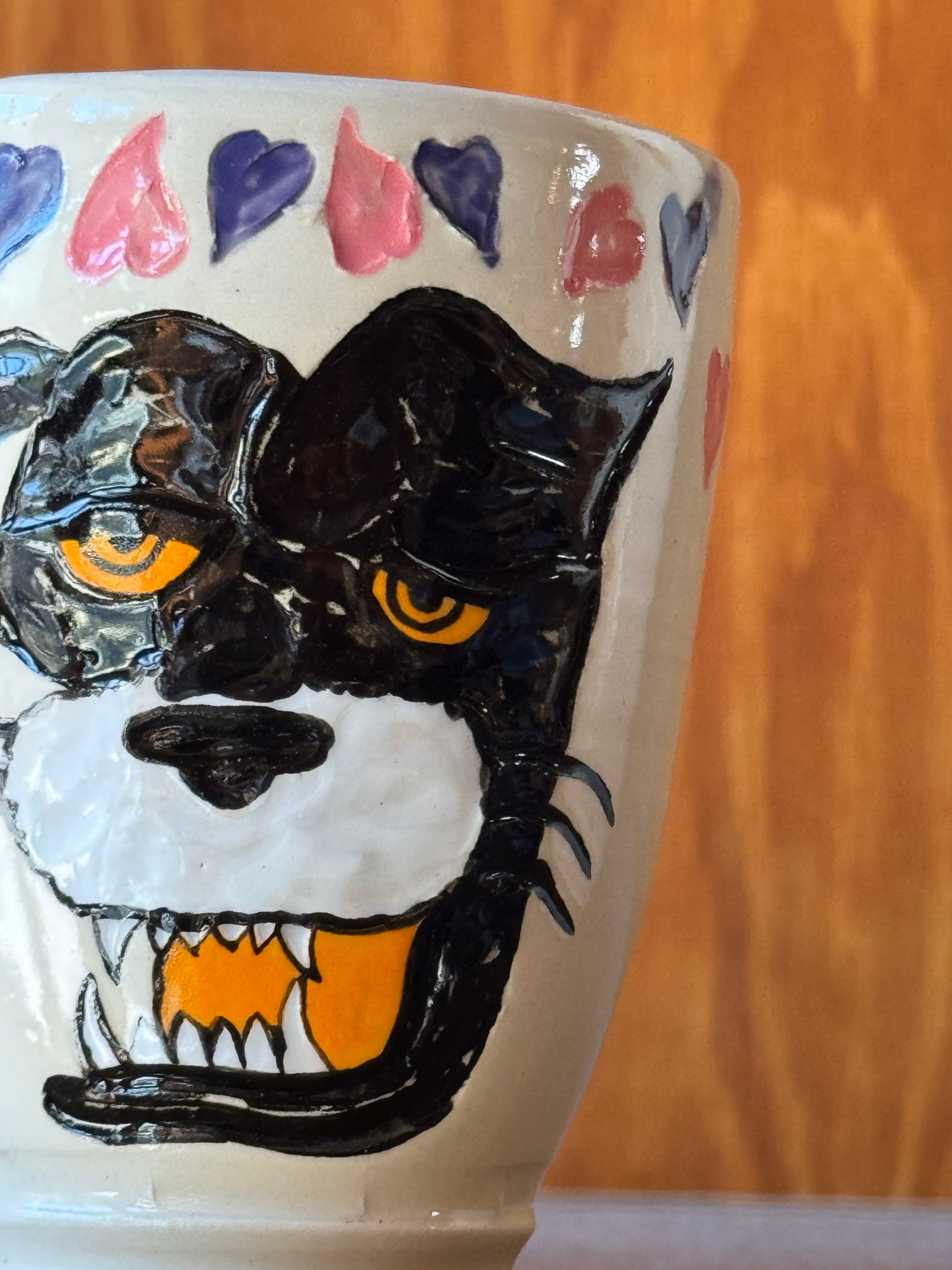 Scary Panther Cup (or sleepy)