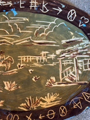 Rancher Sgraffito Bistro Plate