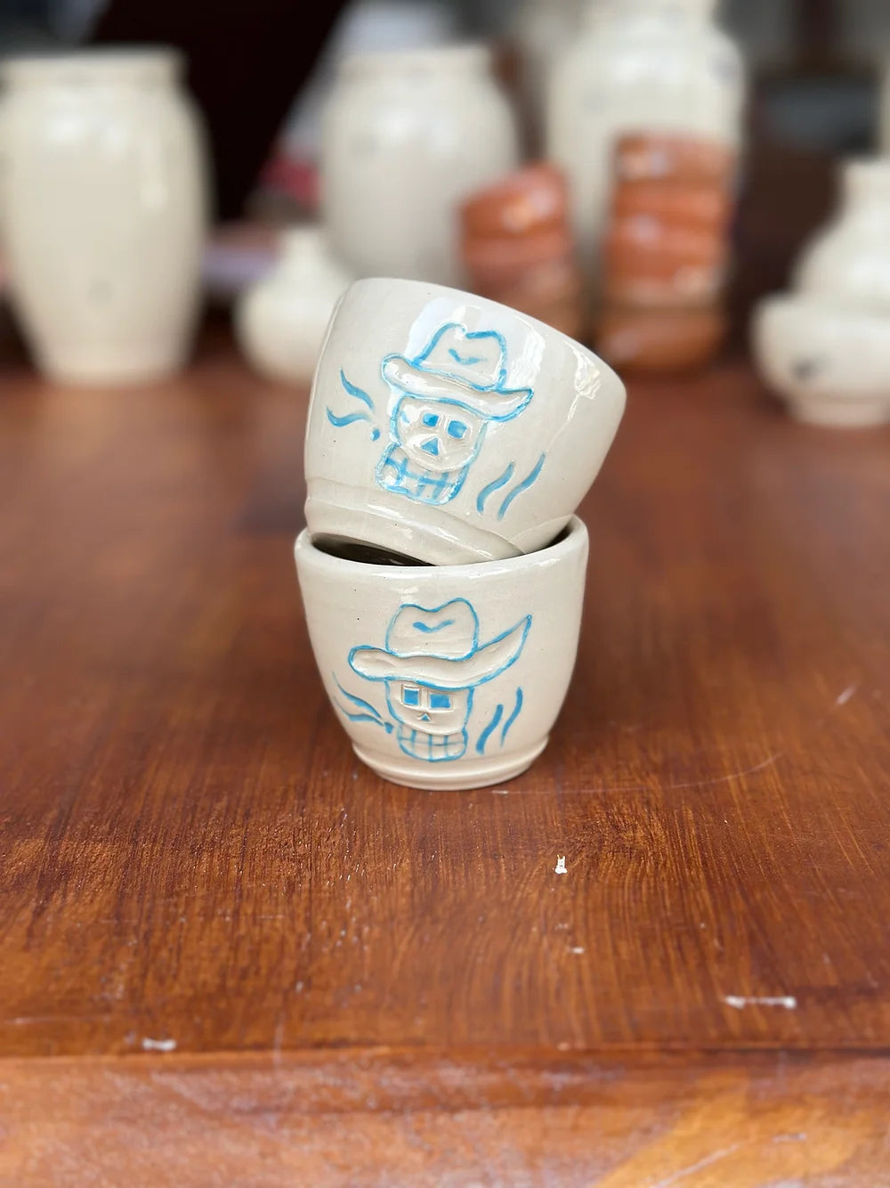 Baby Blue Cowboy Cortado Cup