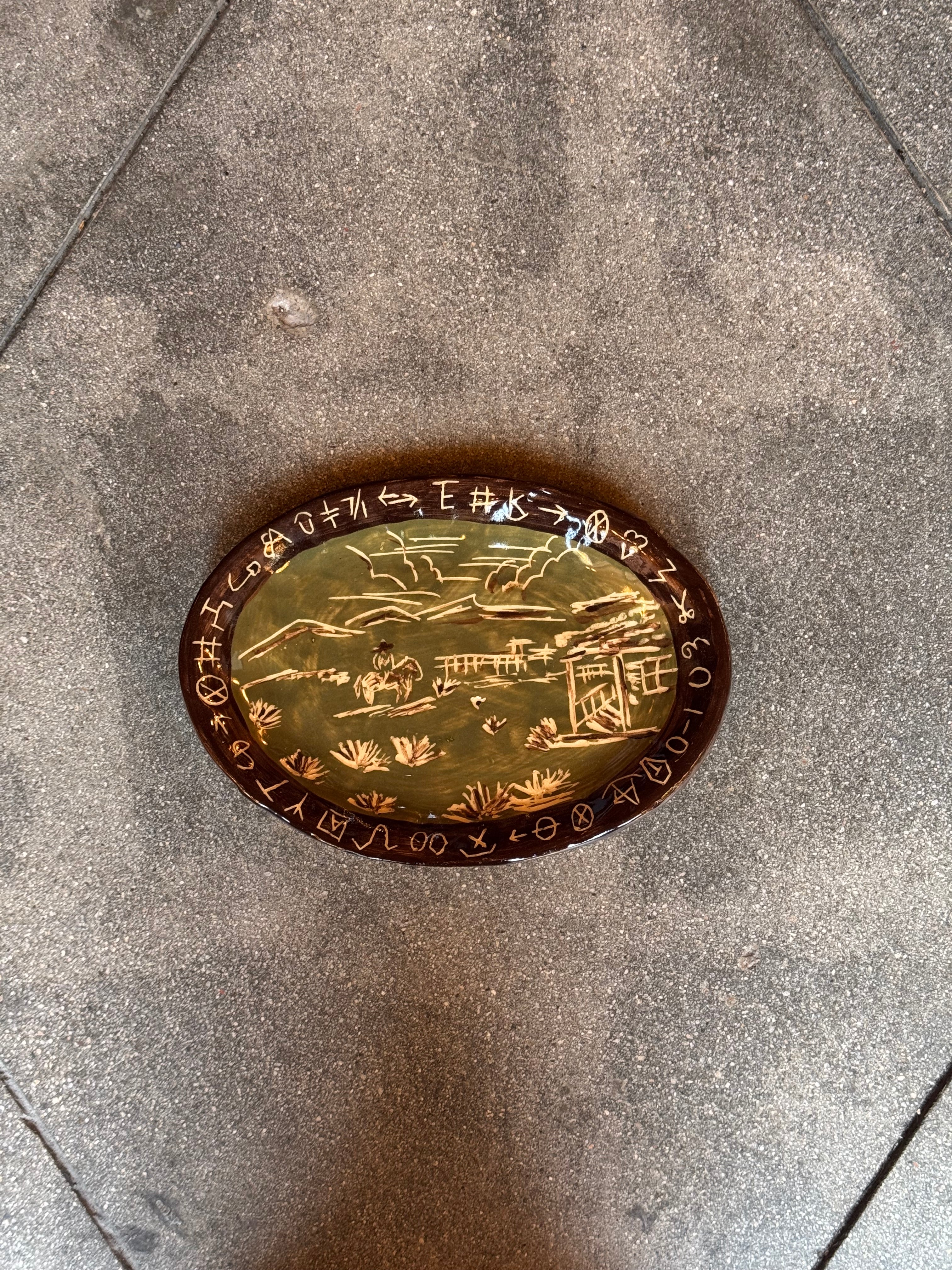 Rancher Sgraffito Bistro Plate