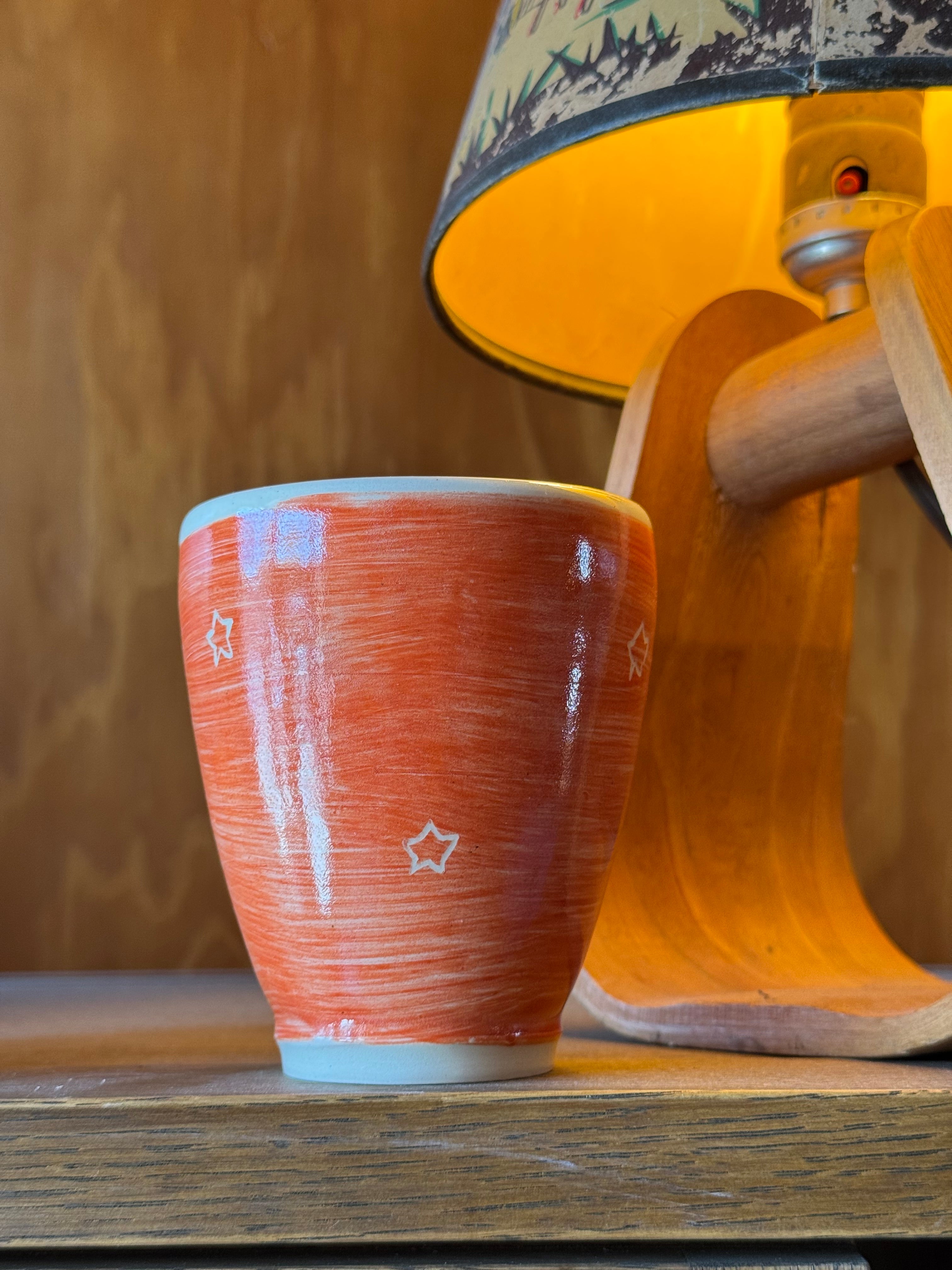 Fancy Orange Cowboy Tumbler