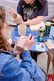 Girl painting in a workshop