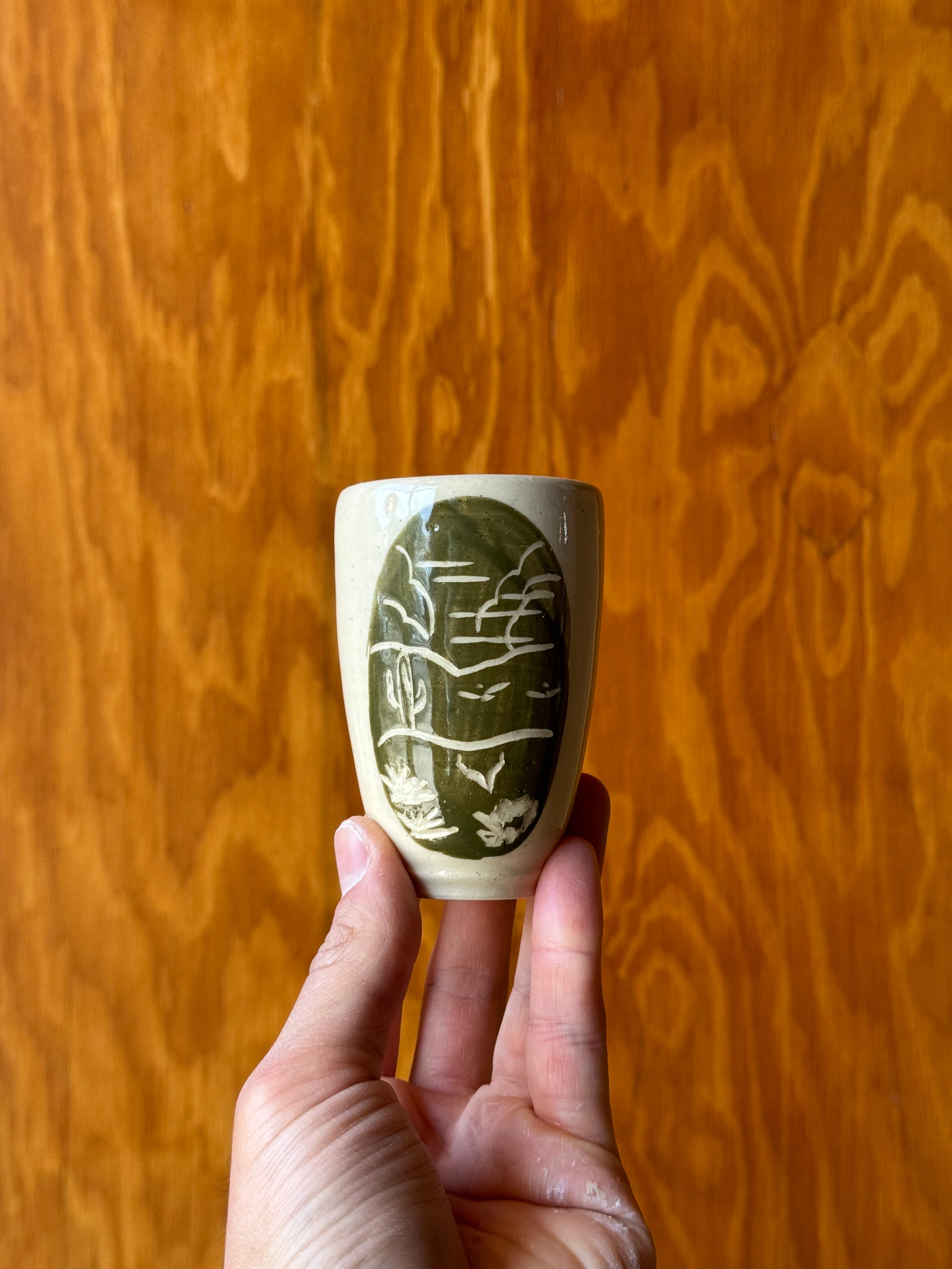 Western Landscape Souvenir Glass