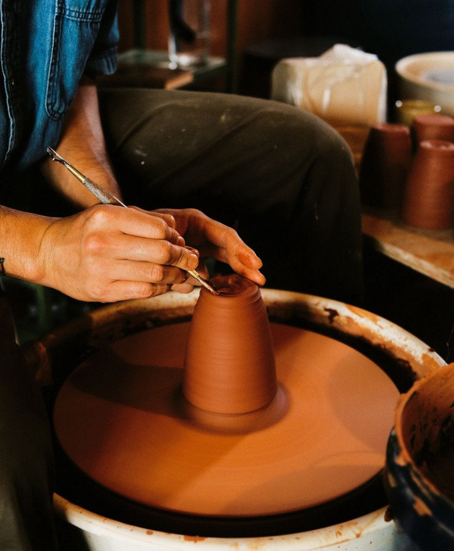 cup being trimmed