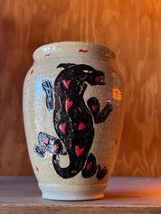 Flame Panther Vase