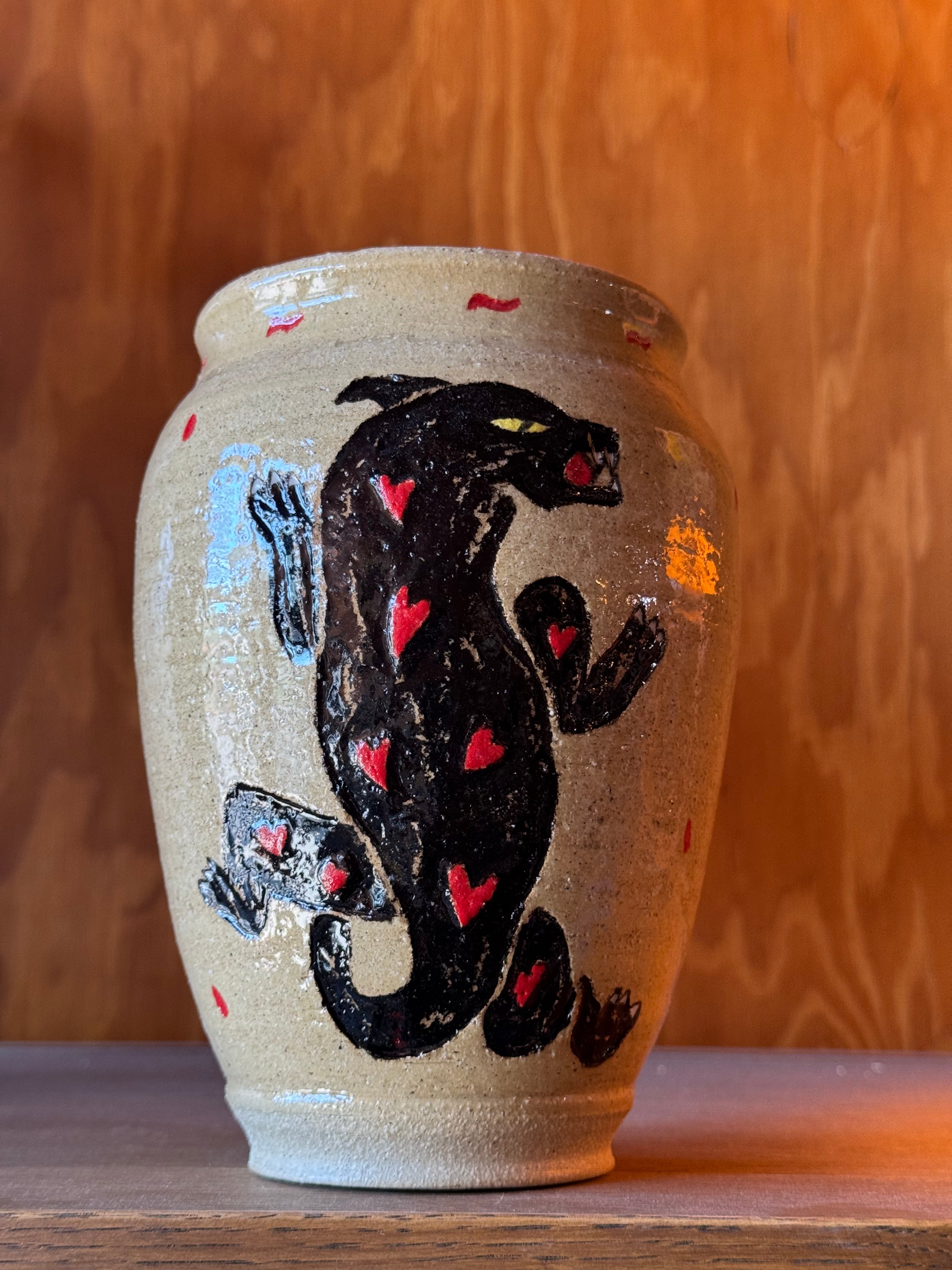 Flame Panther Vase