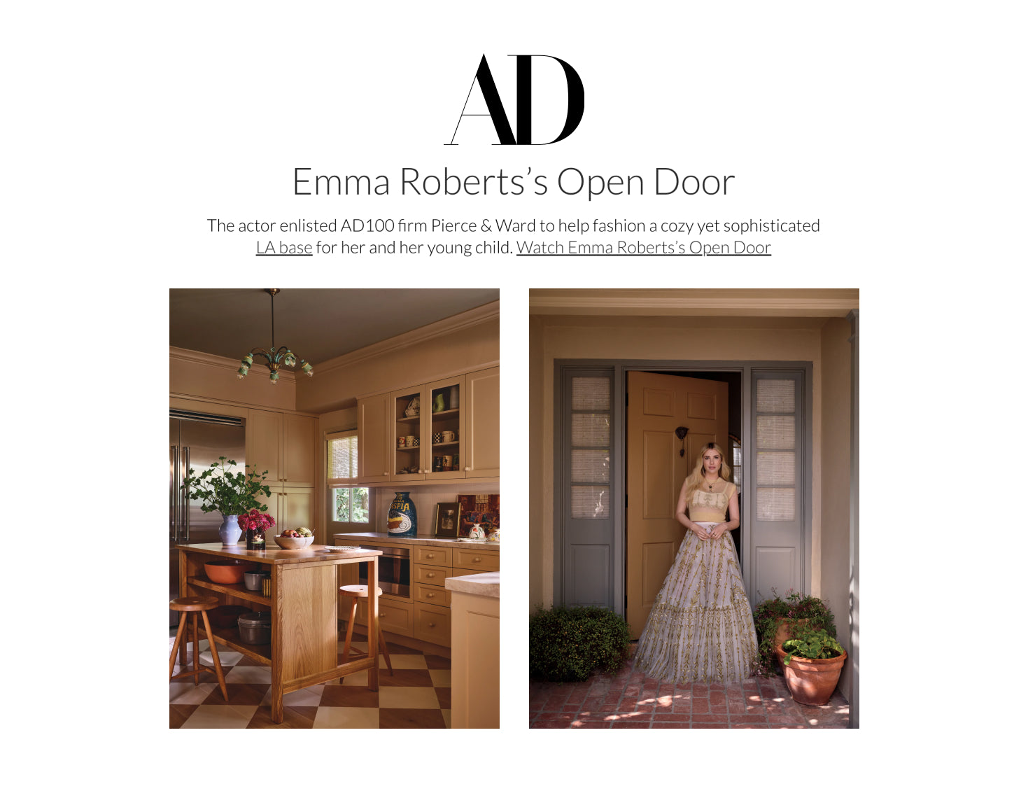 Architectural Digest – Emma Roberts’s Open Door