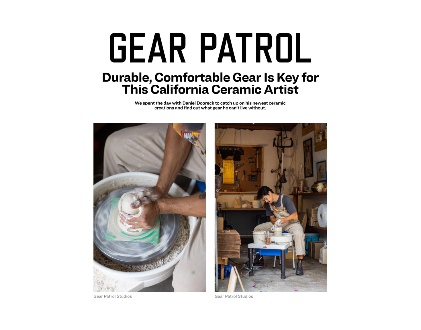 Gear Patrol – Durable, Comfortable Gear Is Key for This California Ceramic Artist