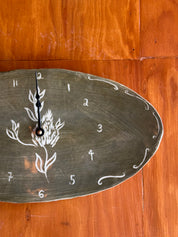 a simple flower - Oval Clock