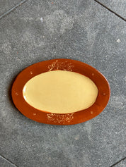 Iris in Garnet - Large Oval Bistro