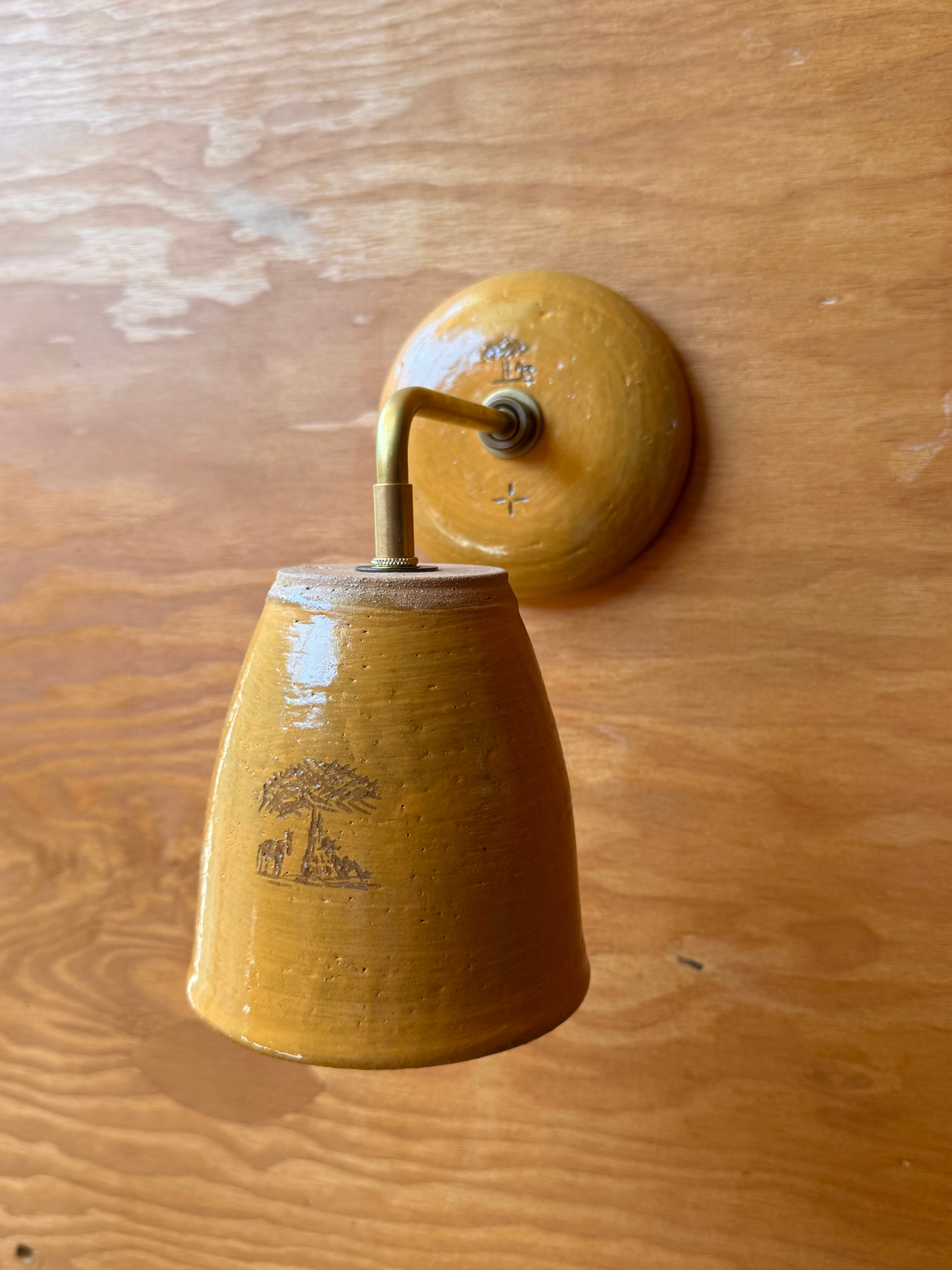 Mustard Yellow Sconce