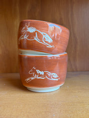 Fancy Orange Horse Cortado Cup