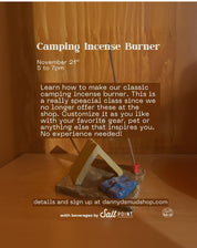 Campsite Incense Burner - Handbuilding Workshop -  November 21st 5-7pm