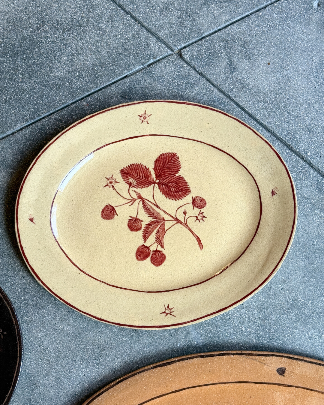 Raspberries - Large Oval Serving Platter - Presale