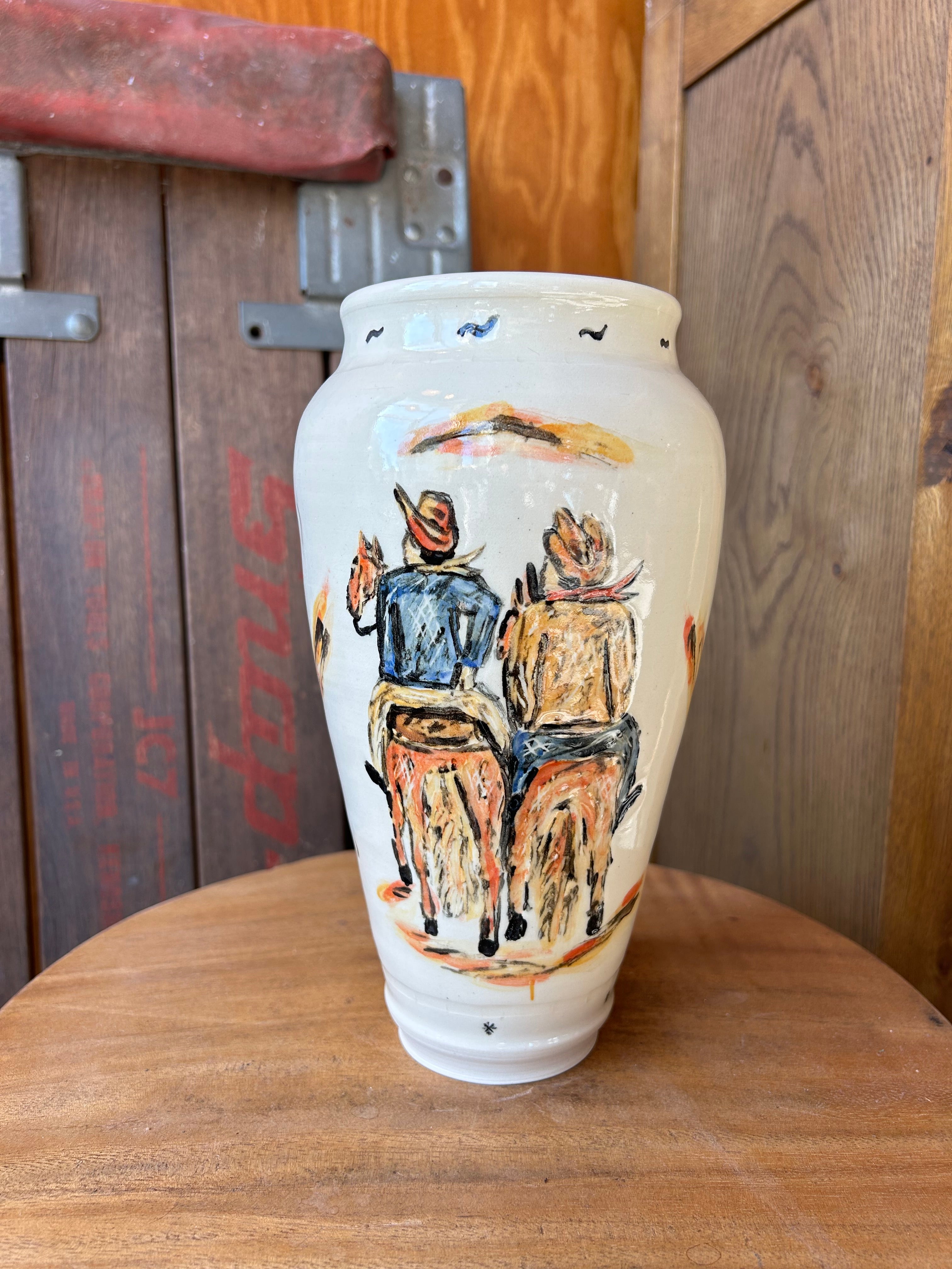 Two Riders Vase