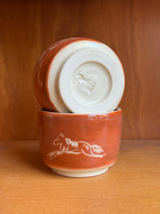 Fancy Orange Horse Cortado Cup