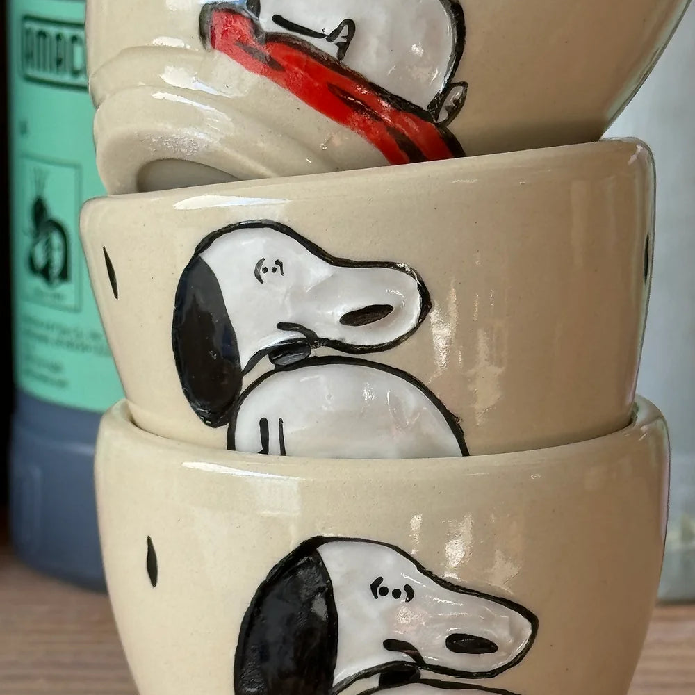 Bloated Snoopy Espresso Cup – Danny D's Mud Shop