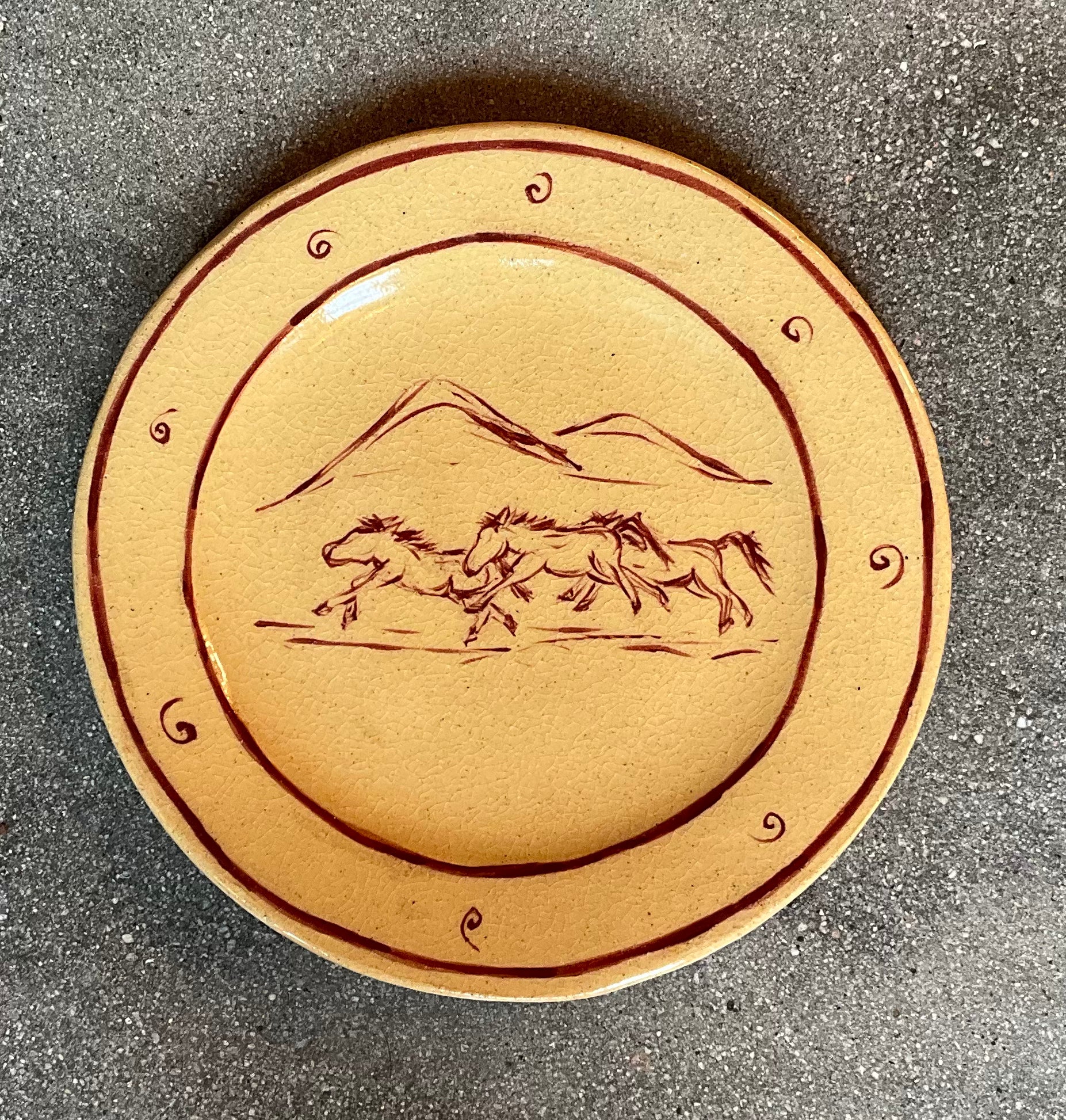 Horses in the Distance - Medium Dinner Plate