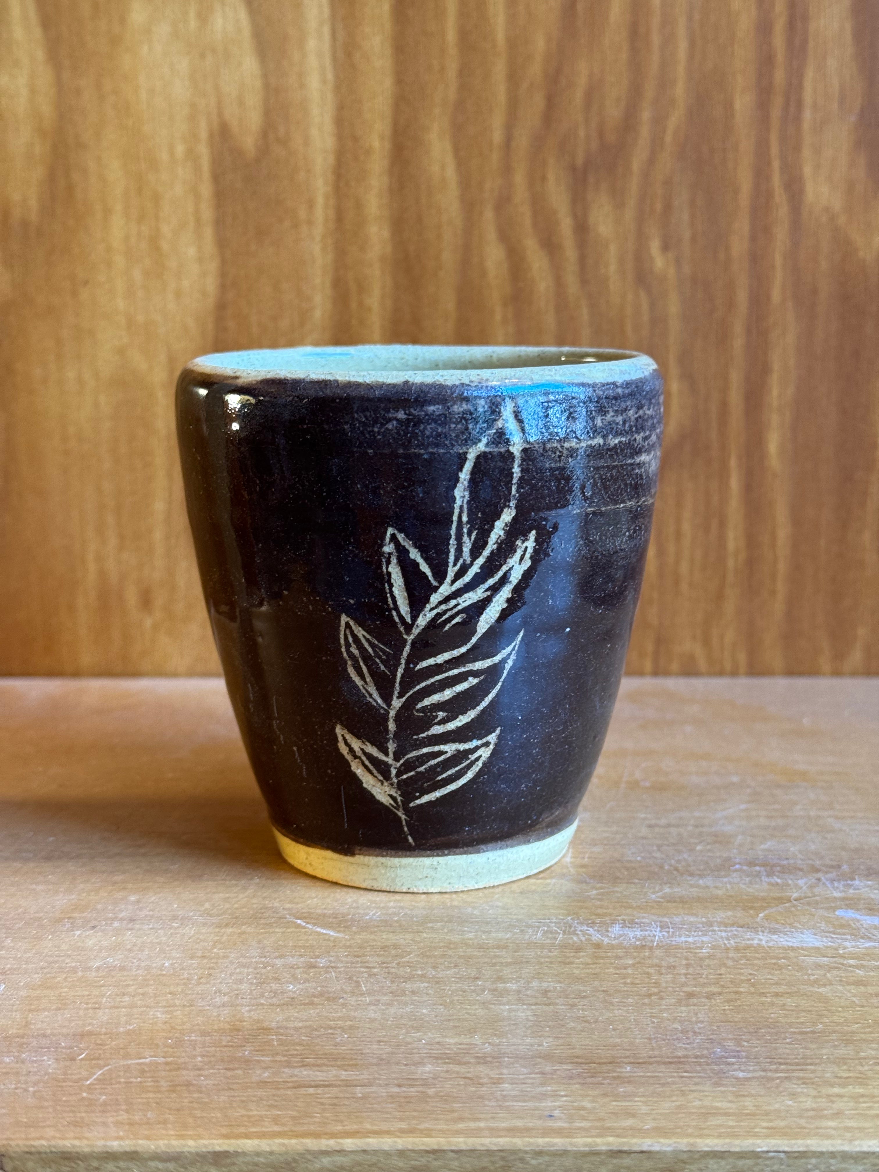 Brown Flower Tumbler