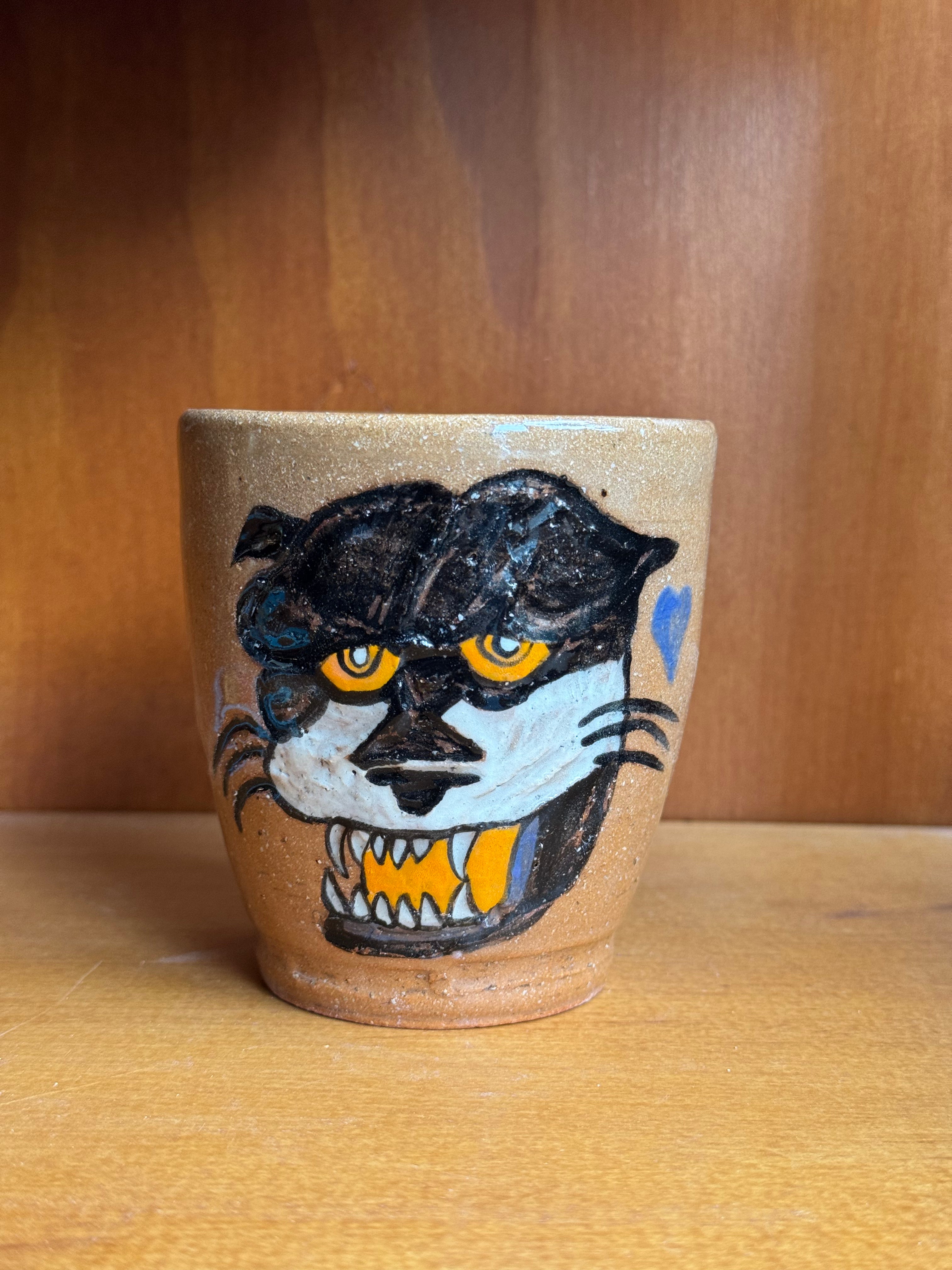 Scary Panther Cup (or sleepy)