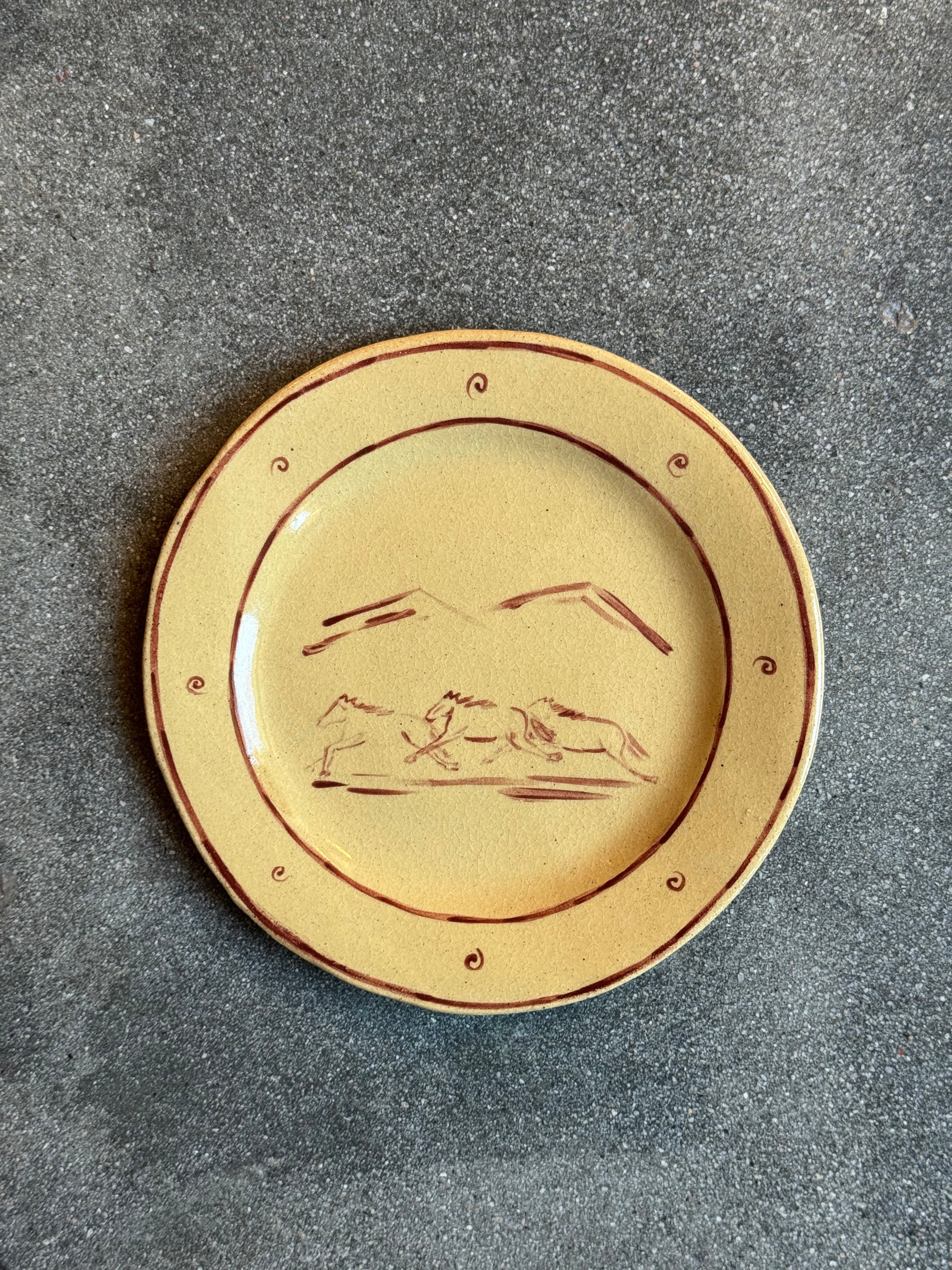 Horses in the Distance - Medium Dinner Plate