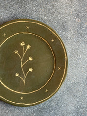Green Flower - Medium Dinner Plate