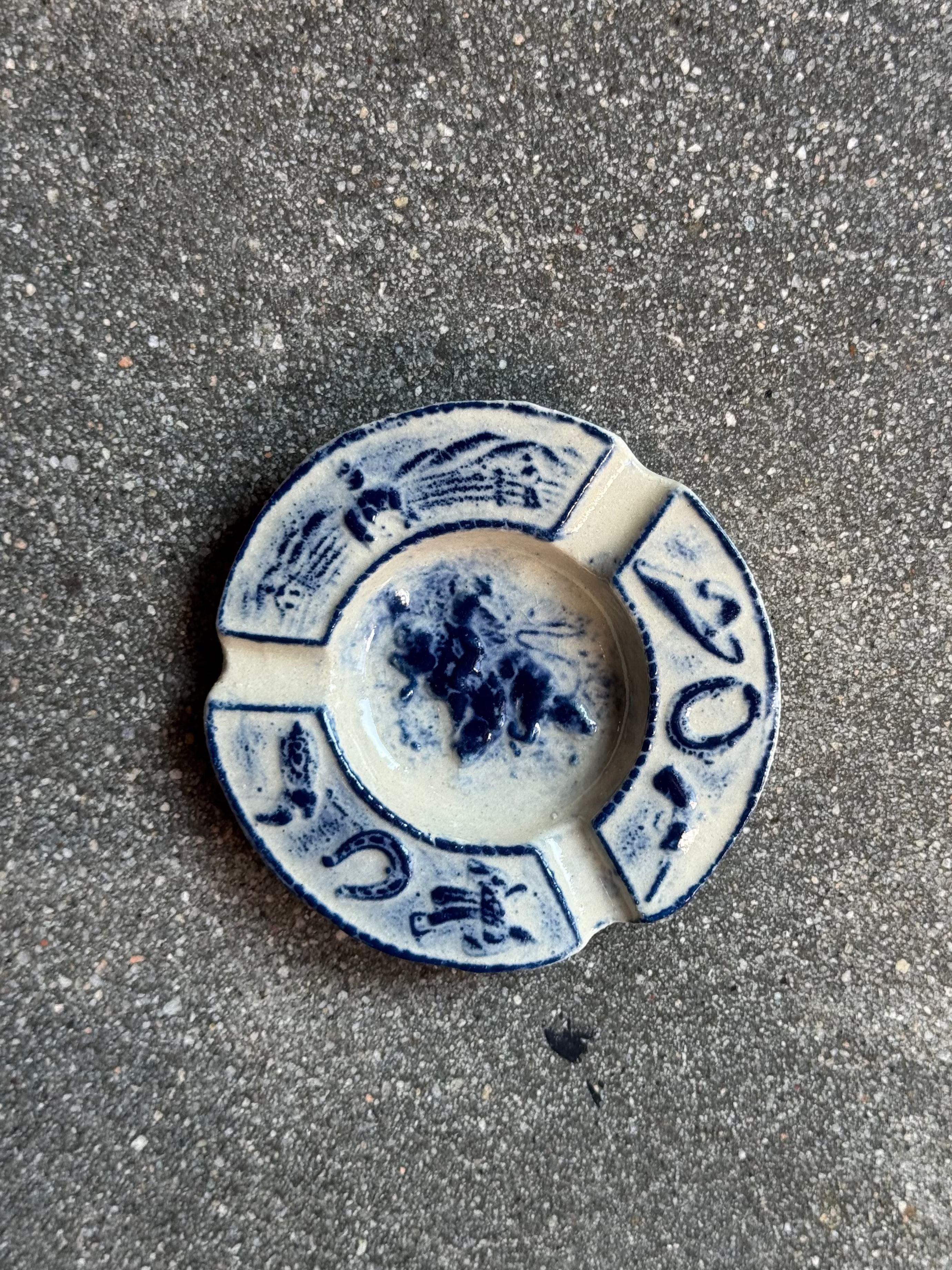All Things Cowboy Ashtray - Blue