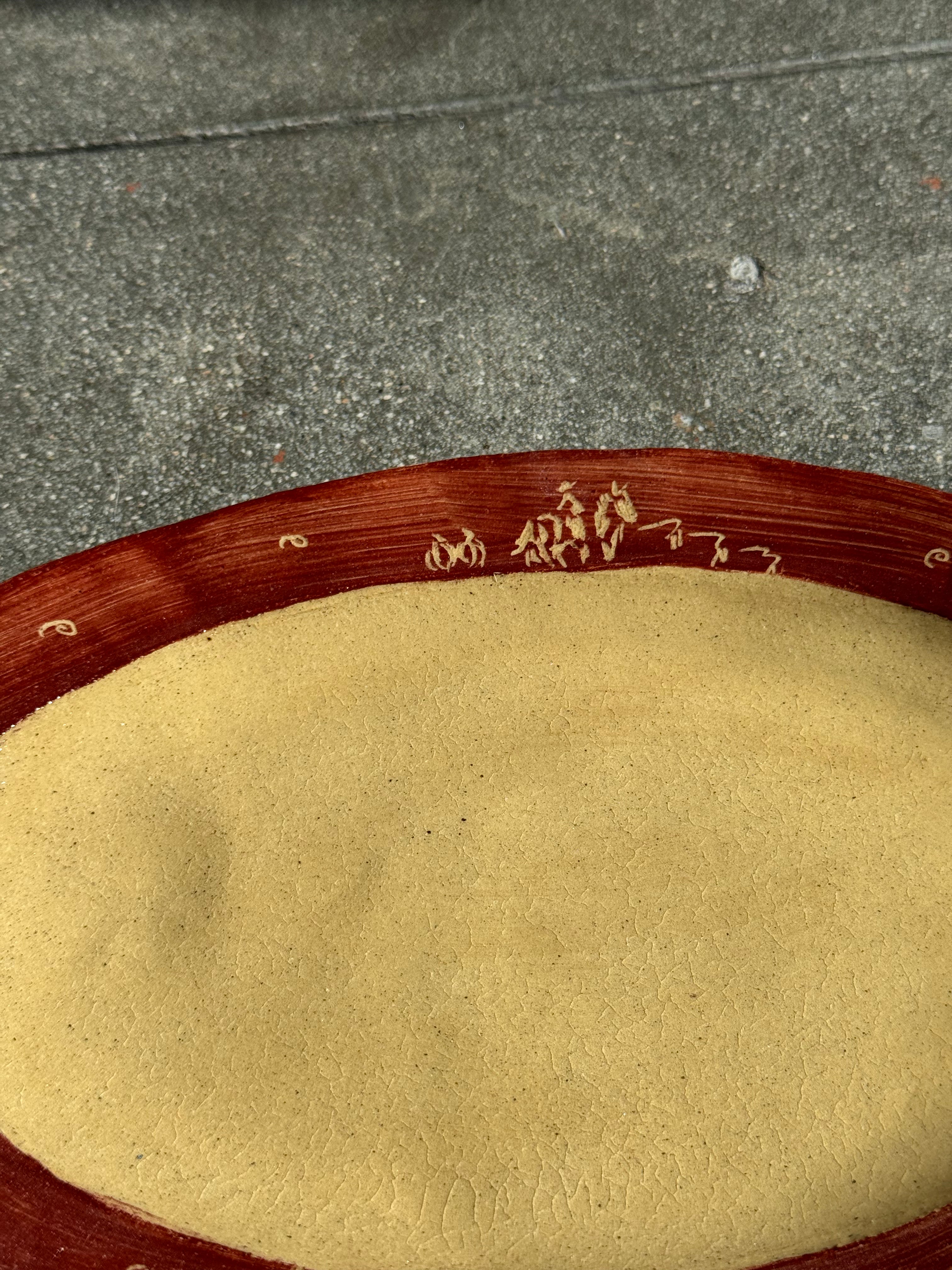 In the Distance in Garnet - Large Oval Bistro