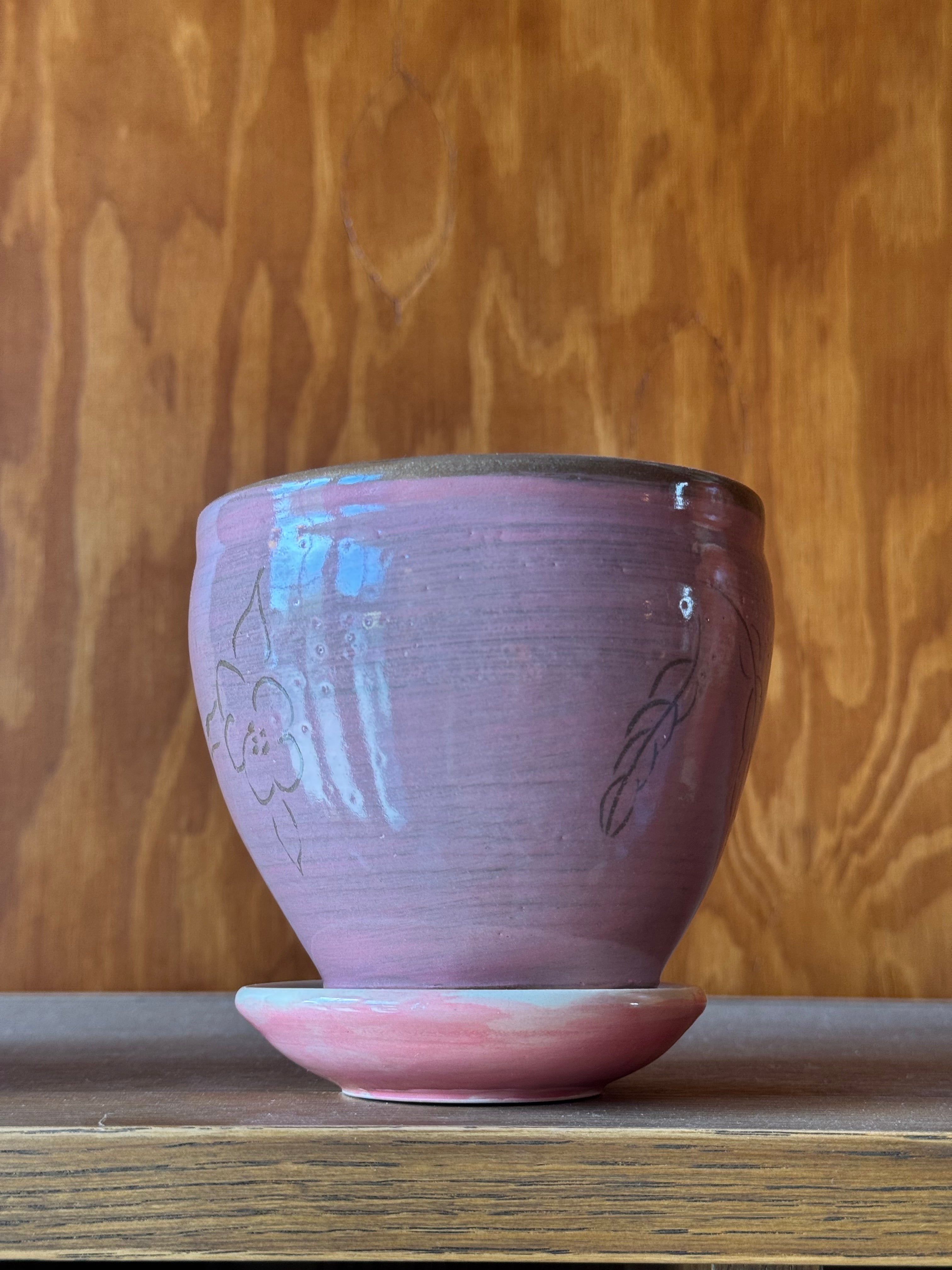 Pink Flower Planter