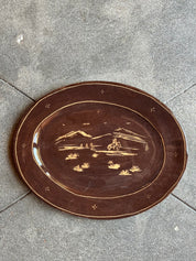Brown Horizon - Large Oval Serving Platter - Presale