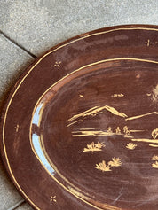 Brown Horizon - Large Oval Serving Platter - Presale