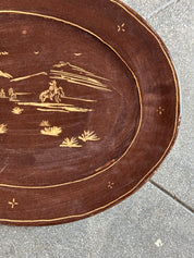Brown Horizon - Large Oval Serving Platter - Presale