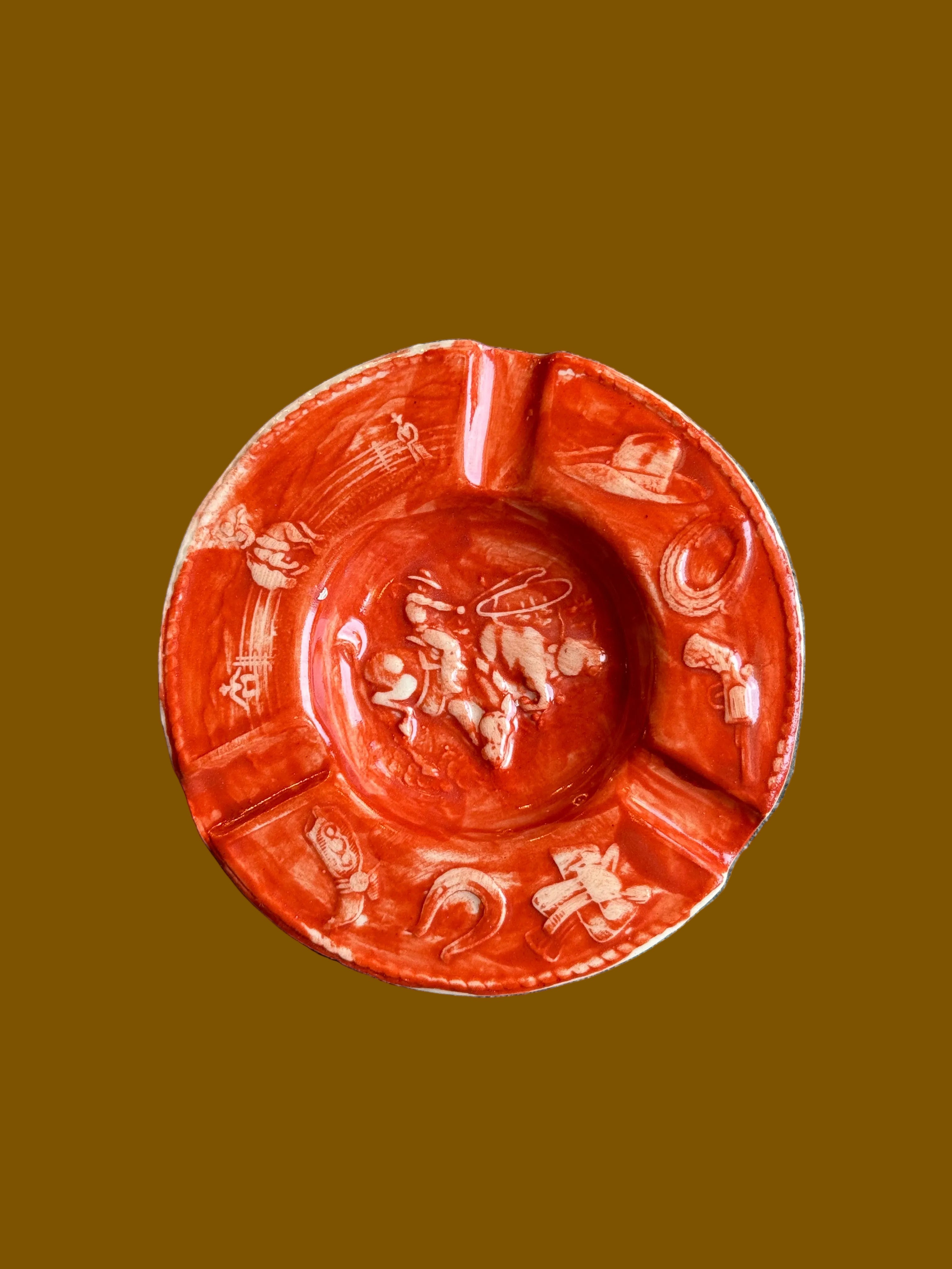 Cowboy Ashtray - Fancy Orange
