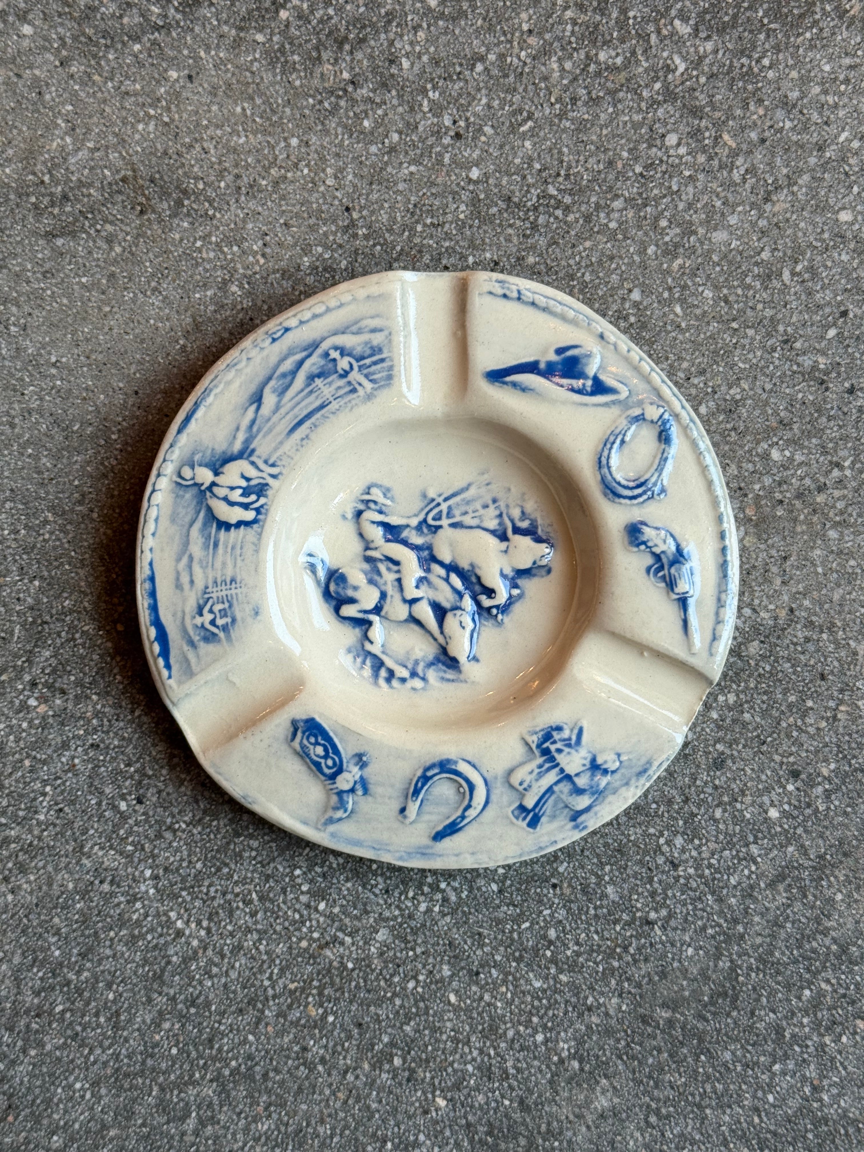 All Things Cowboy Ashtray - Blue