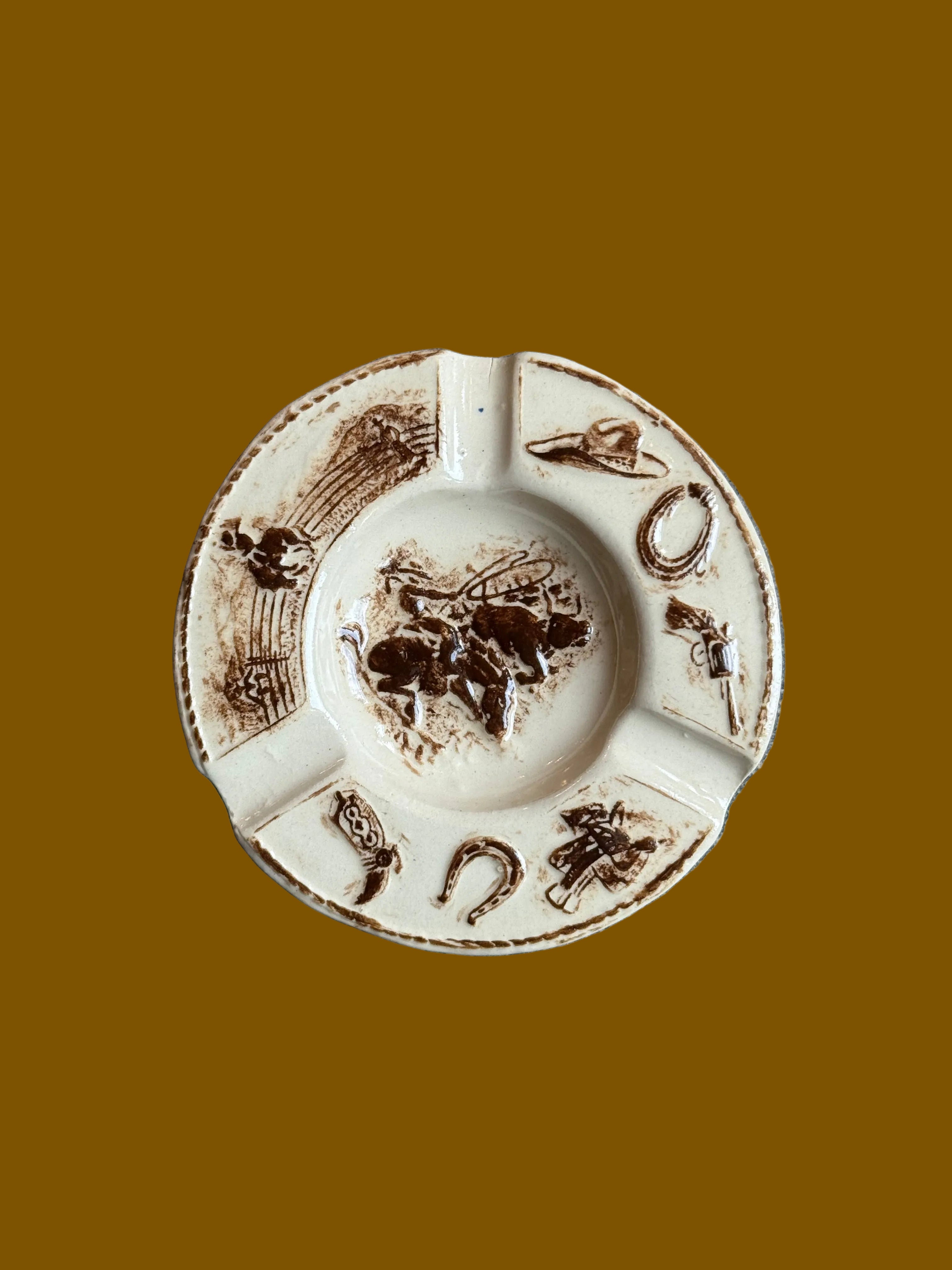 Cowboy Ashtray - Chocolate Brown