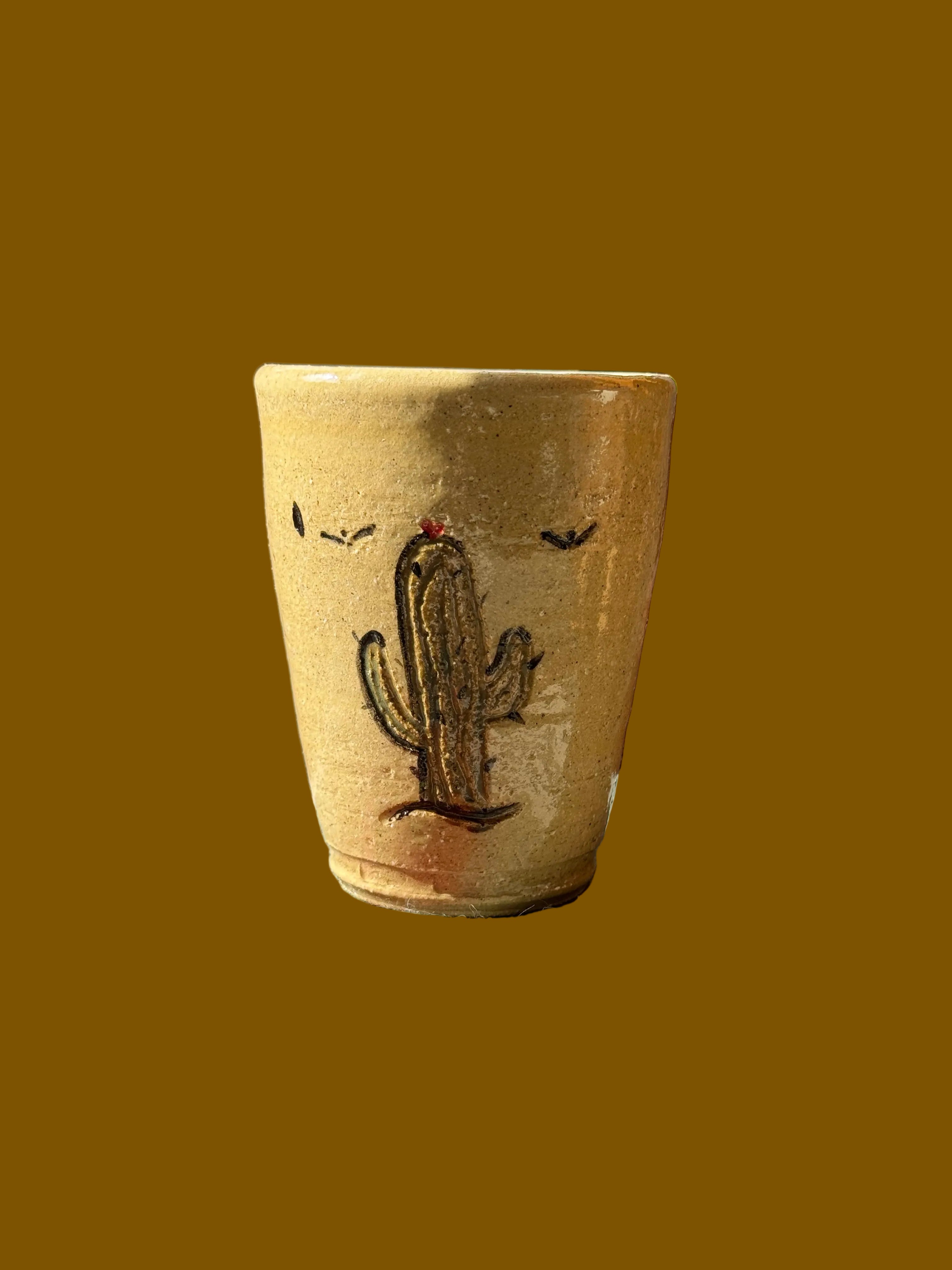 Yellow Clay Cactus Tumbler