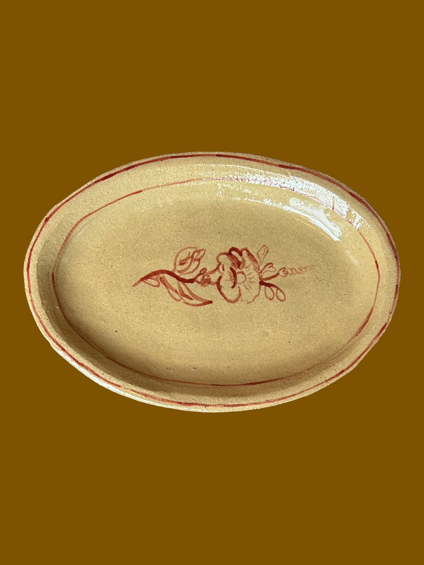 Garnet Flower - Oval Coupe