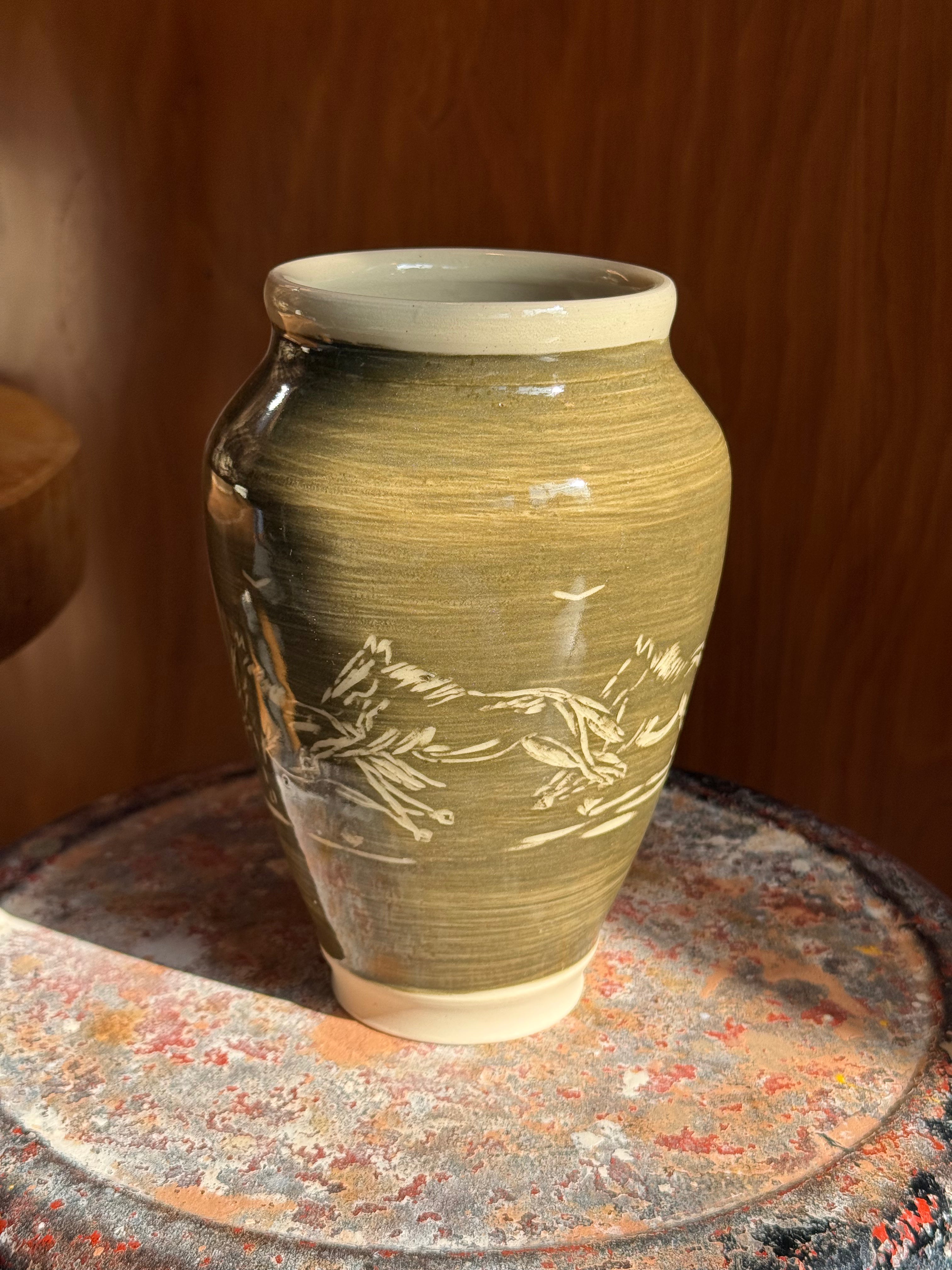 Running Horses (Green)