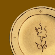 Brown Flower - Medium Dinner Plate