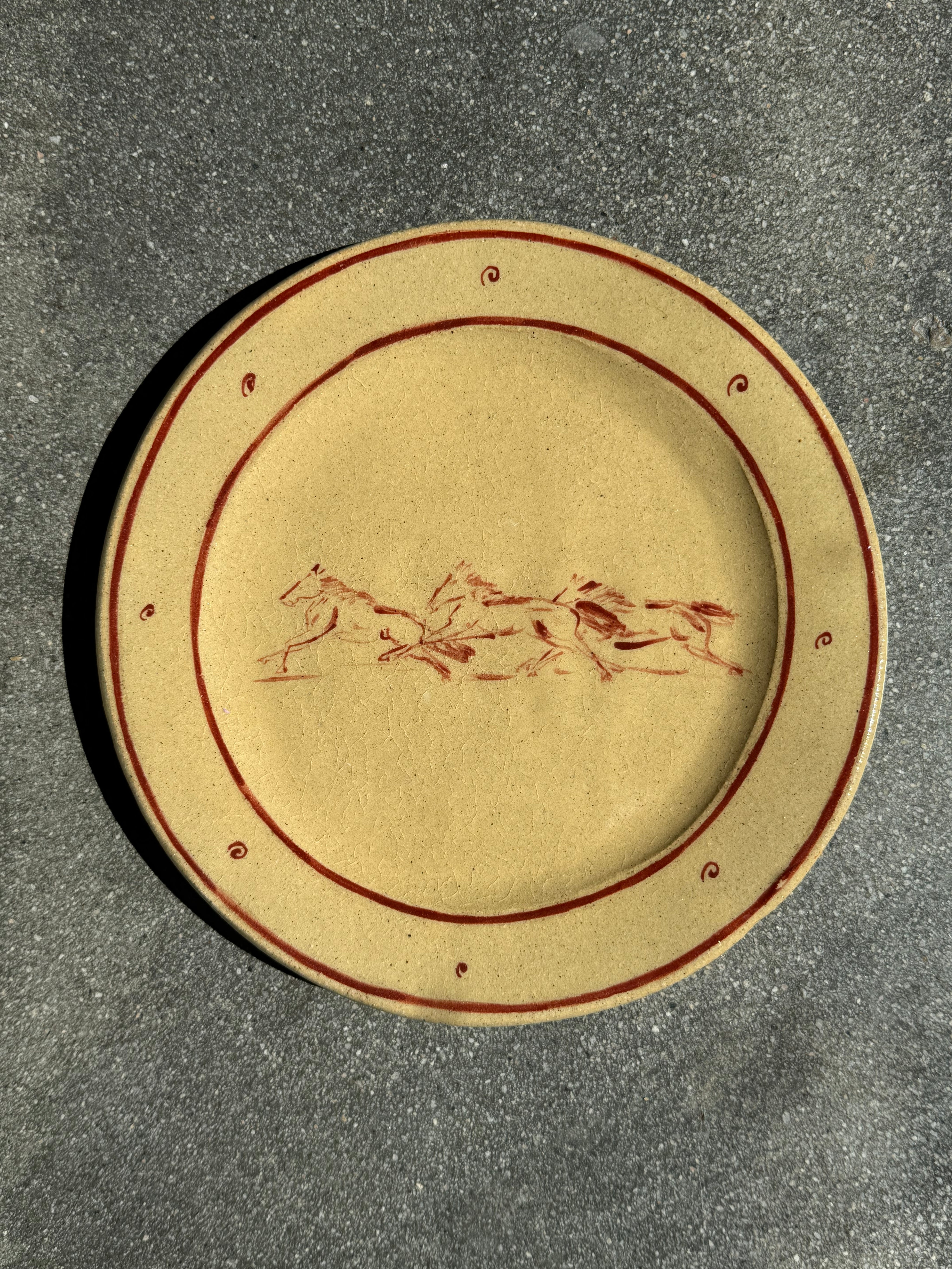 Horses in the Distance - Medium Dinner Plate