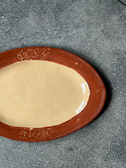 Iris in Orange - Medium Oval Serving