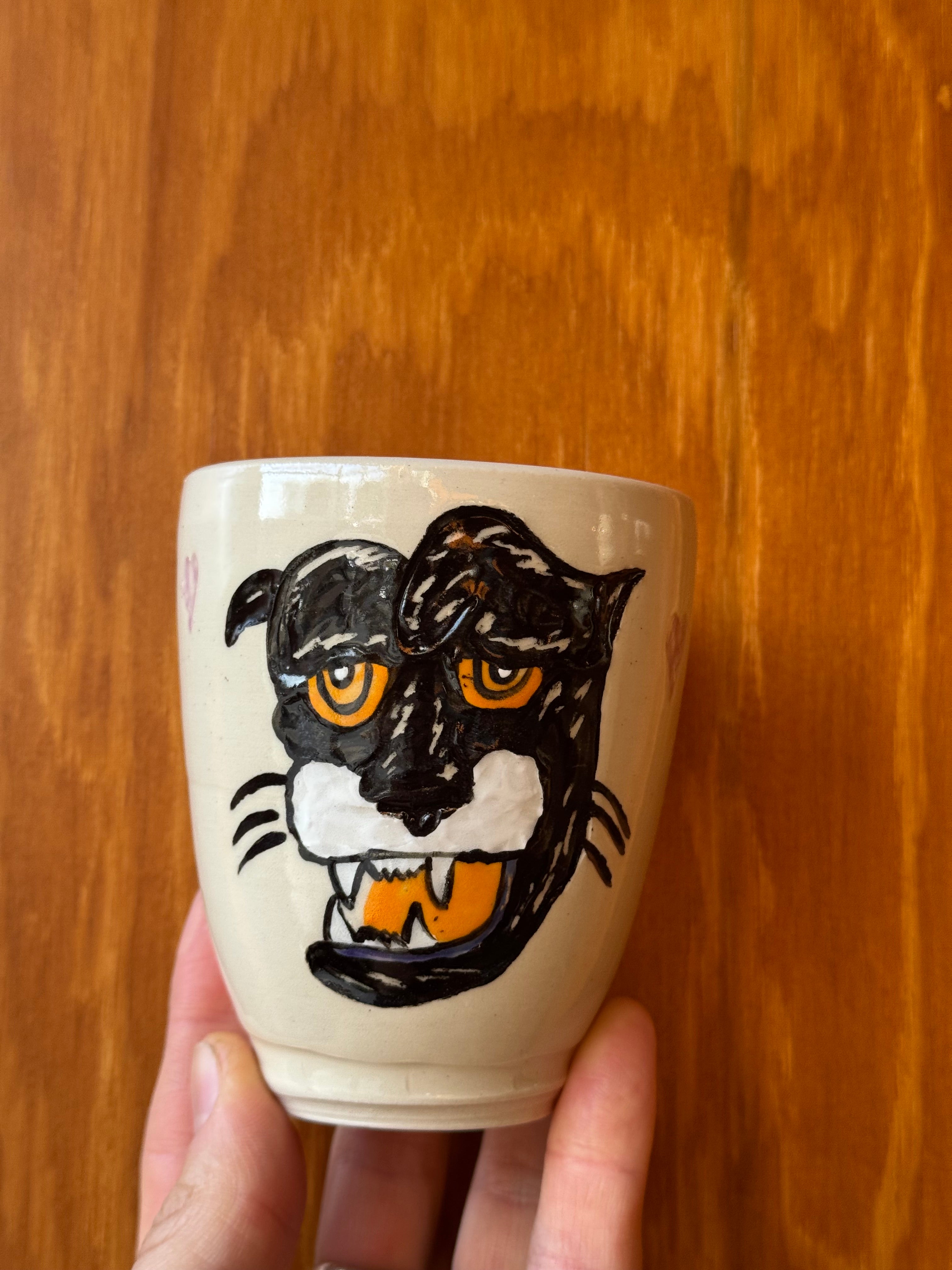 Scary Panther Cup (or sleepy)