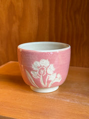 Etched Pink Flower Cup (Presale)