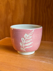 Etched Pink Flower Cup (Presale)