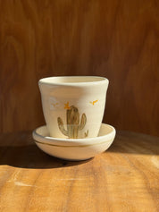 Porcelain Cactus Cortado Cup, with Saucer