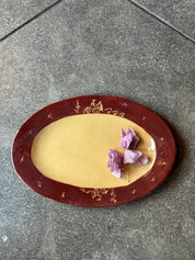 In the Distance in Garnet - Large Oval Bistro