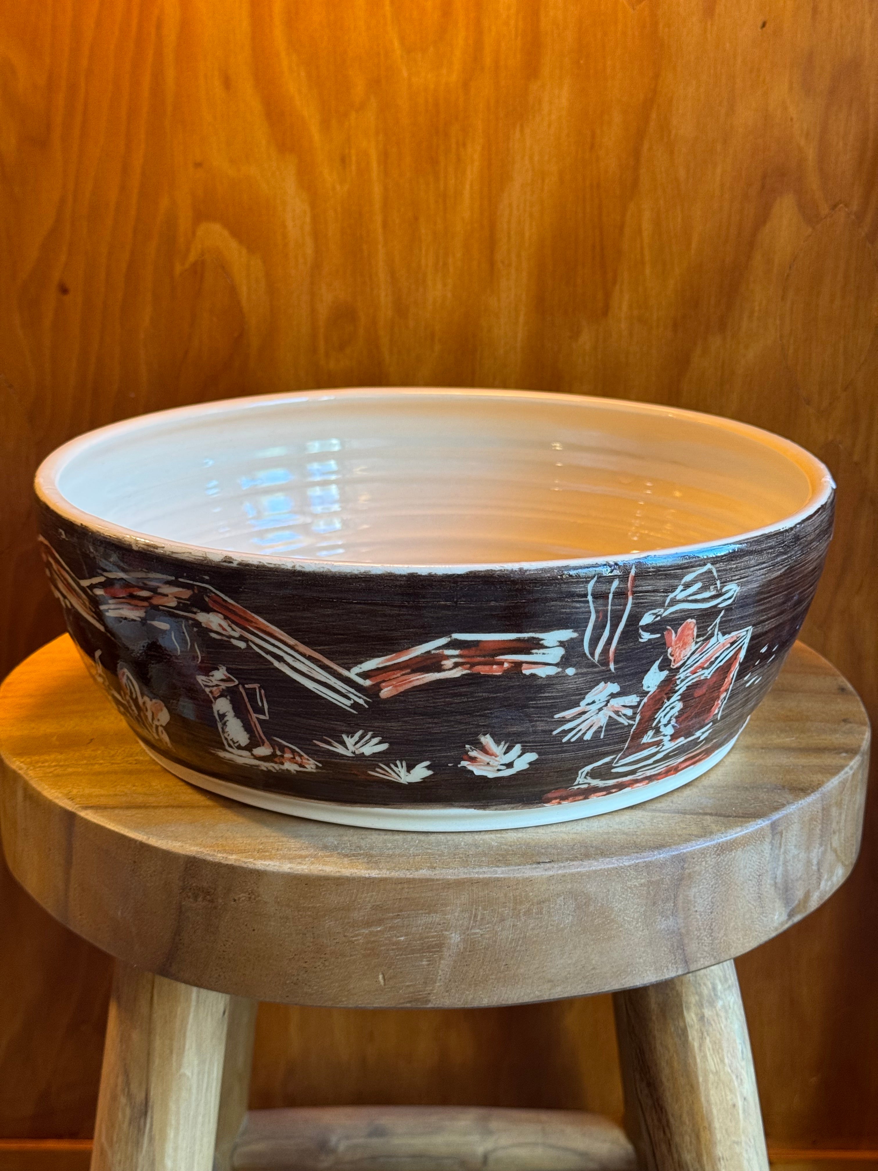 Brown Rancher Orchid Platter
